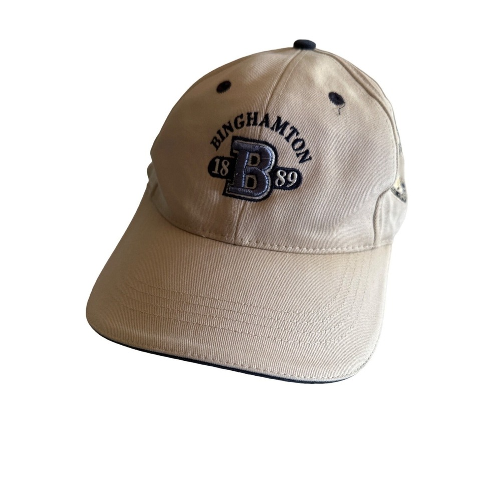 Binghamton New York golf Club Beige Hat Cap Adjustable